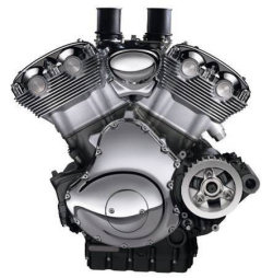 L\'historique des moteurs Harley-Davidson.