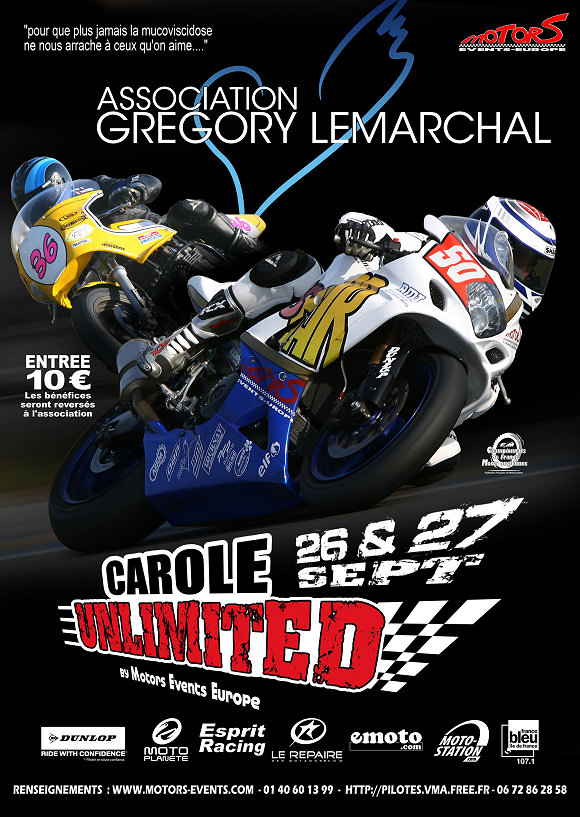 2eme édition de la Carole Unlimited Gregory Lemarchal les 26-27 septembre.
