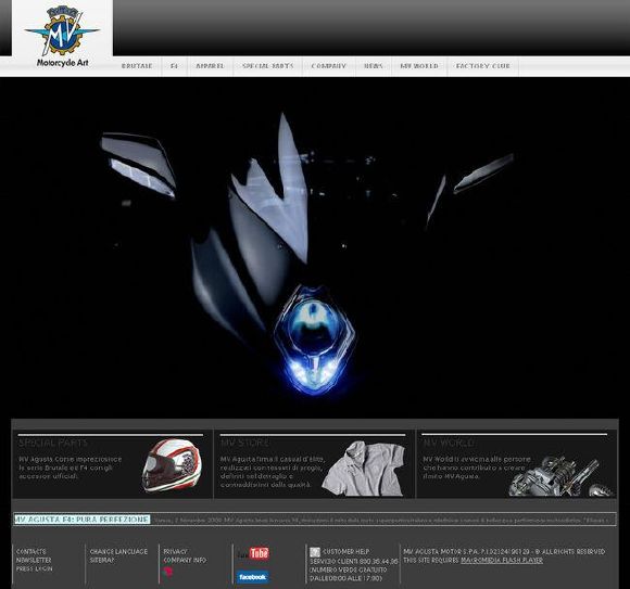 Nouveau site internet pour MV Agusta.