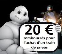Michelin rembourse 20€ pour l'achat d'un train de pneus.