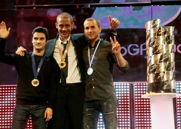 Remise des trophées lors de la FIM MotoGP Awards.