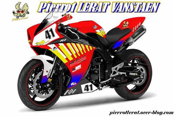Motoplanete et Pierrot Lerat Vanstaen en FSBK 2009.