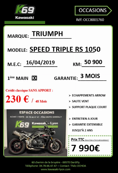 SPEED TRIPLE 1050 RS