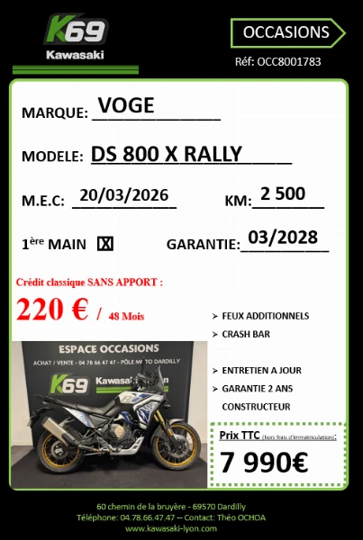 DS 800 X RALLY