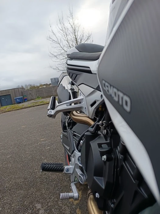 la moto a vista de pájaro
