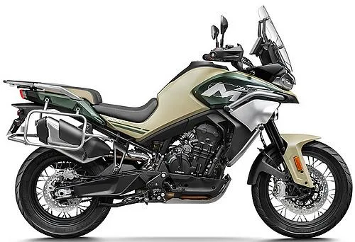Foto de perfil del 800 MT Touring 2023 en color beige.