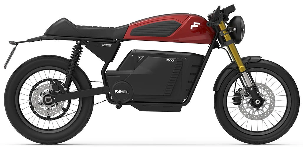 Photo de profil de la E-XF Café Racer 2026 en couleur rouge