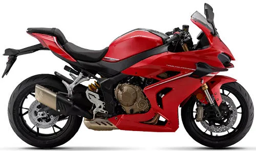 Foto de perfil del SRK 800 RR 2024 en color rojo.