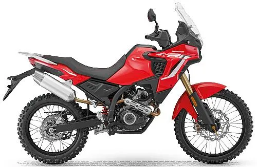Foto de perfil del SRT 125 DX 2026 en color rojo.