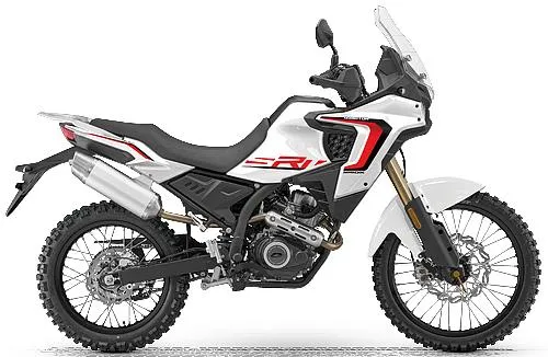 Foto de perfil del SRT 125 DX 2026 en color blanco.