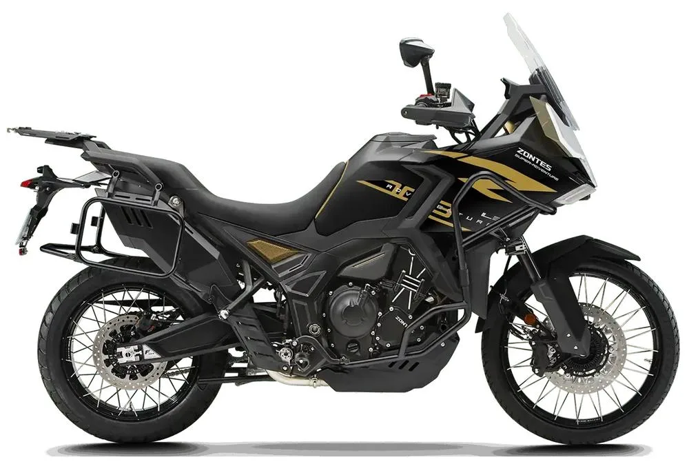 Photo de profil de la 703 F Touring Adventure 2026 en couleur jaune / noir
