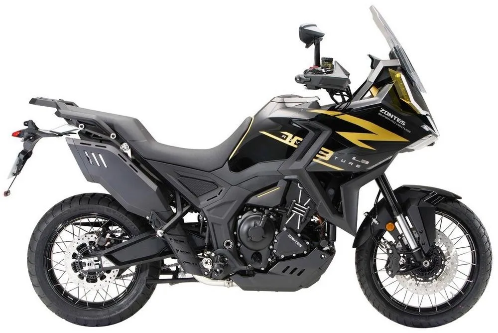 Photo de profil de la 703 F Touring 2025 en couleur jaune / noir
