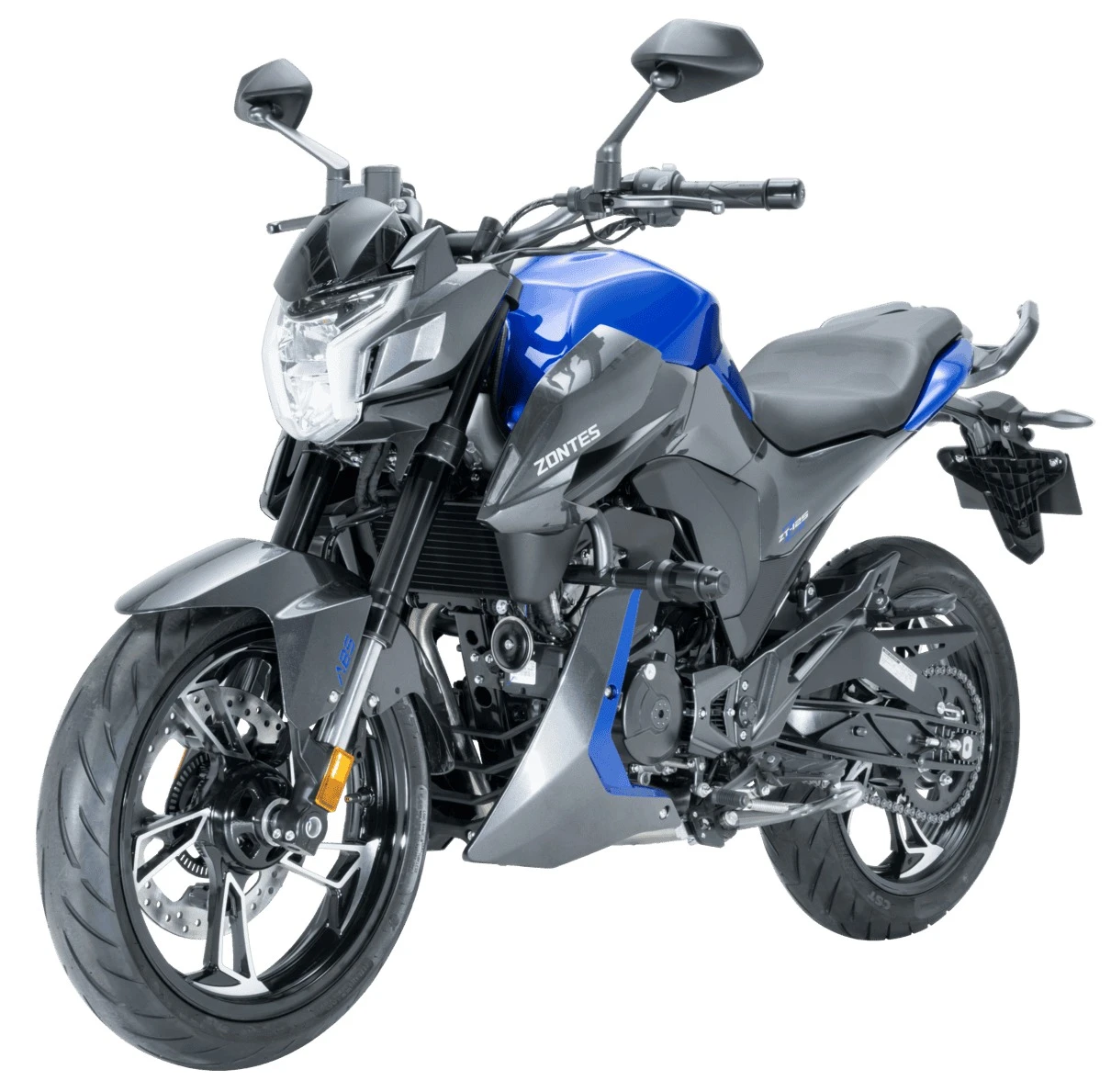 The 125 Scrambler X in a curve