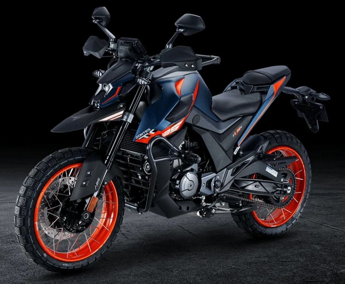 La Zontes 125 Hyper trail bleue et orange