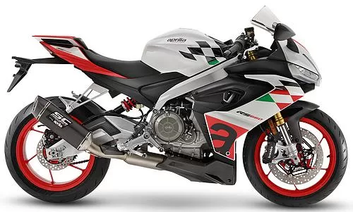 Foto de perfil del RS 660 Extrema 2024 en color blanco.