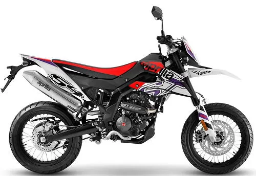 Foto de perfil del SX 125 2024 en color blanco / negro.