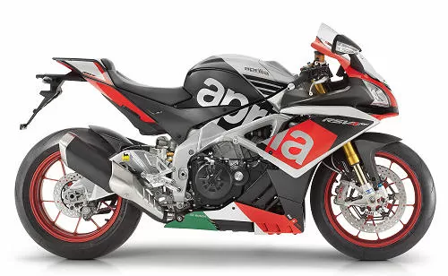 Foto de perfil del 1000 RSV4 RF 2015 en color indefinido.