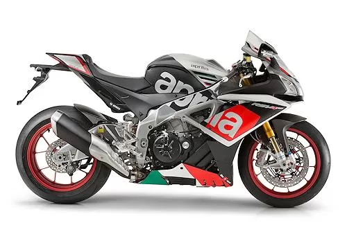 Foto de perfil del 1000 RSV4 RF 2016 en color indefinido.