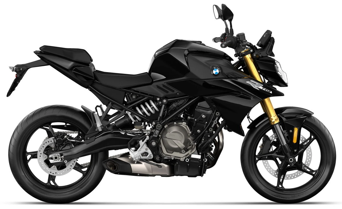 Une moto BMW F 450 R noire