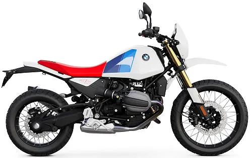 Foto de perfil del 1200 R 12 G/S 2027 en color blanco / rojo / azul.