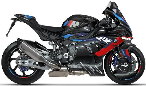 Foto de perfil del M 1000 RR 2023 en color negro.