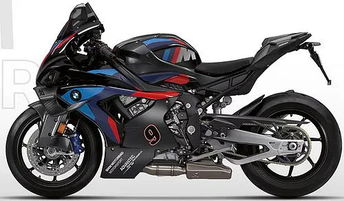 Photo de profil de la M 1000 RR 2027 en couleur noir