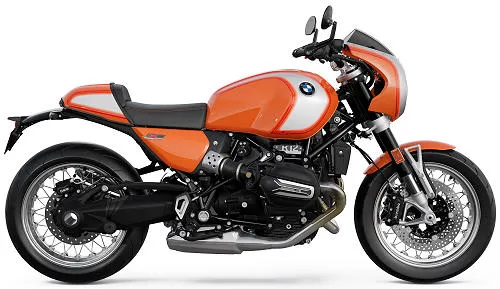 Foto de perfil del 1200 R 12 S 2025 en color naranja.