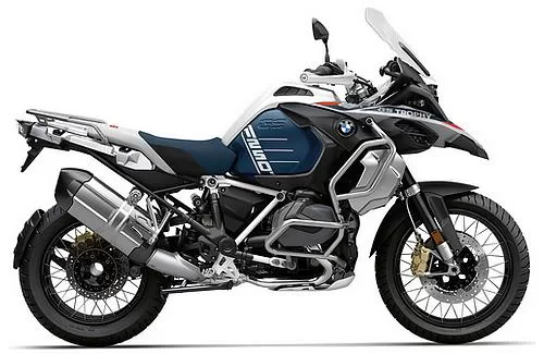 Photo de profil de la R 1250 GS Adventure 2024 en couleur blanc / bleu