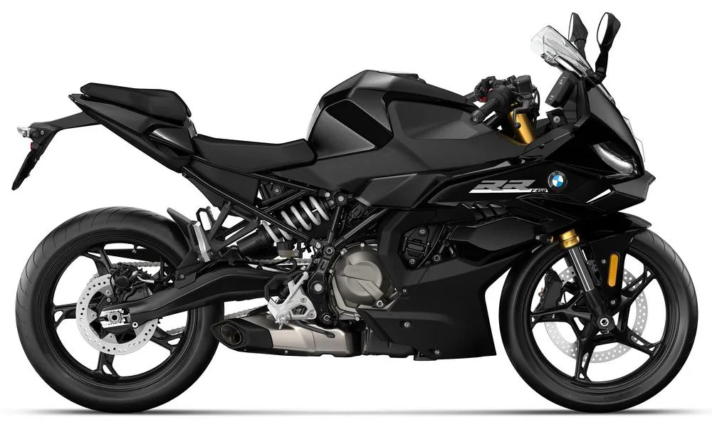 Foto de perfil del F 450 RR 2027 en color negro.