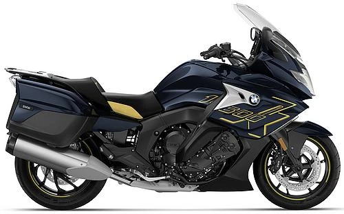 Photo de profil de la K 1600 GT 2027 en couleur bleu / jaune