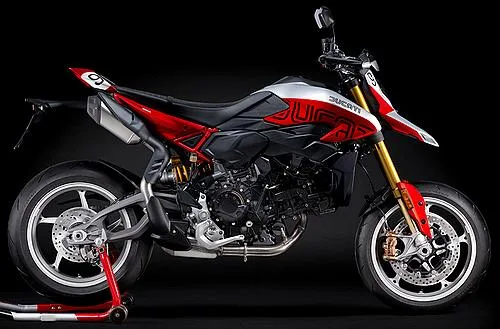 Photo de profil de la Hypermotard V2 SP Collezione 100 2026 en couleur rouge / gris