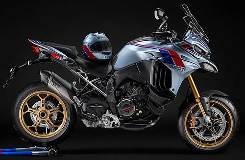 Profile photo of Multistrada V4 RS Collezione 100 2026 in color blue.