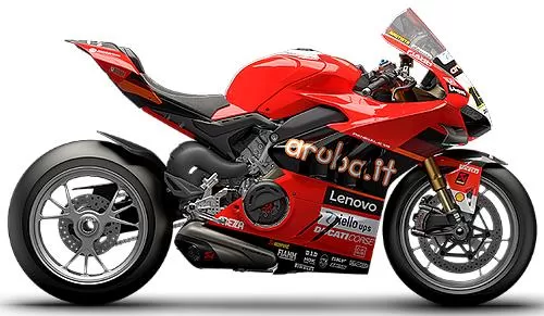 Foto de perfil del 1100 Panigale V4 S Bautista World Champion Replica 2023 en color indefinido.