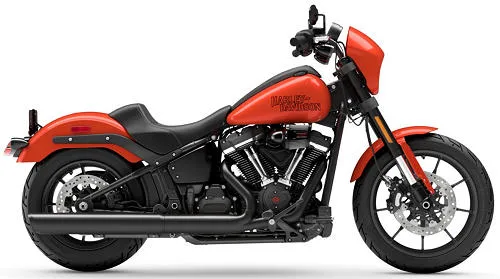 Foto de perfil del 1920 Softail Low Rider S FXLRS 2026 en color rojo.