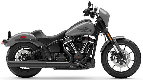 Foto de perfil del 1920 Softail Low Rider S FXLRS 2026 en color gris.