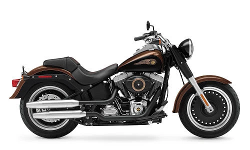 Foto de perfil del 1690 SOFTAIL FAT BOY SPECIAL 110th Anniversary FLSTFB 2013 en color indefinido.