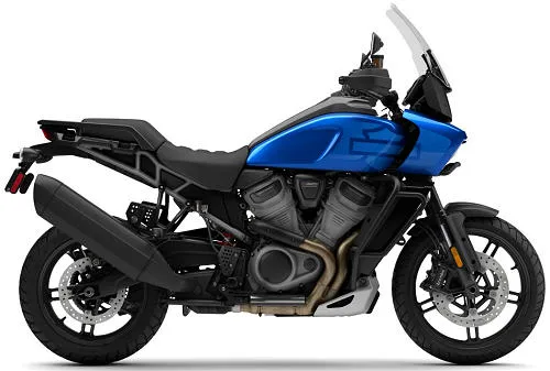 Foto de perfil del Pan America 1250 Special 2025 en color azul.