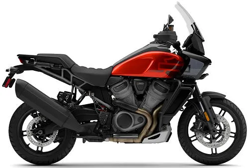 Foto de perfil del Pan America 1250 Special 2025 en color rojo / negro.