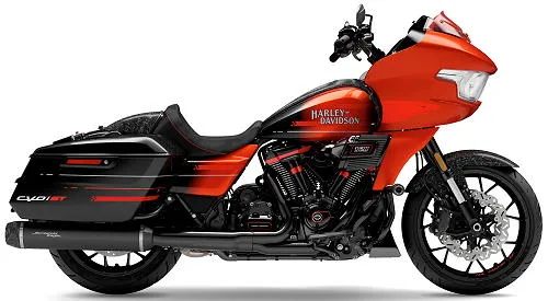 Foto de perfil del CVO 1980 Road Glide ST  FLTRXSTSE 2026 en color rojo.