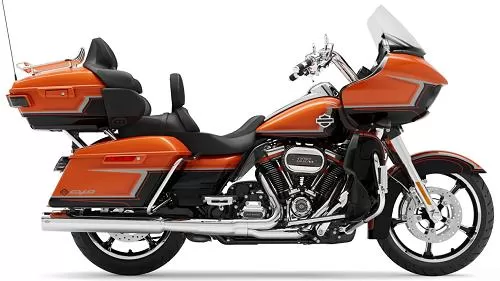 Foto de perfil del CVO 1920 Road Glide Limited FLTRKSE 2022 en color indefinido.