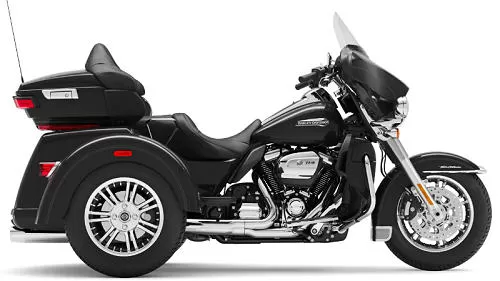 Foto de perfil del 1870 Tri Glide Ultra FLHTCUTG 2020 en color indefinido.