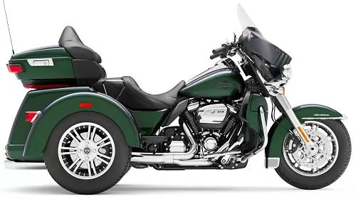Foto de perfil del 1870 Tri Glide Ultra FLHTCUTG 2021 en color indefinido.