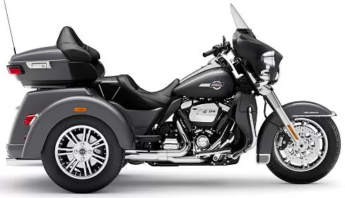Foto de perfil del 1870 Tri Glide Ultra FLHTCUTG 2022 en color indefinido.