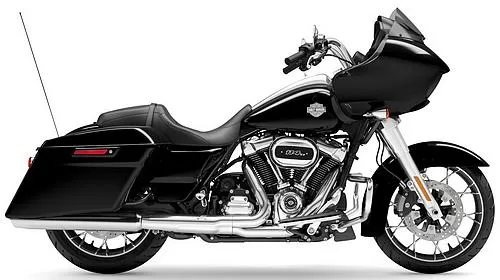 Foto de perfil del 1870 Road Glide Special FLTRXS 2023 en color negro.