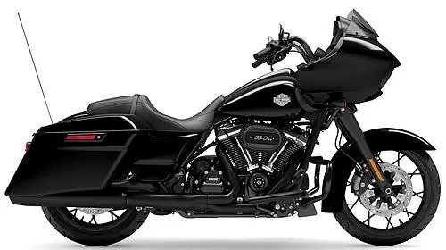 Foto de perfil del 1870 Road Glide Special FLTRXS 2023 en color negro.