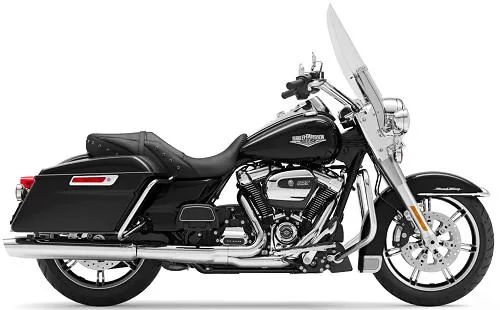 Foto de perfil del 1745 Road King FLHR 2021 en color indefinido.