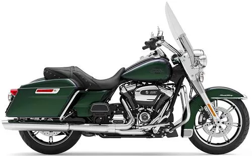 Foto de perfil del 1745 Road King FLHR 2021 en color indefinido.