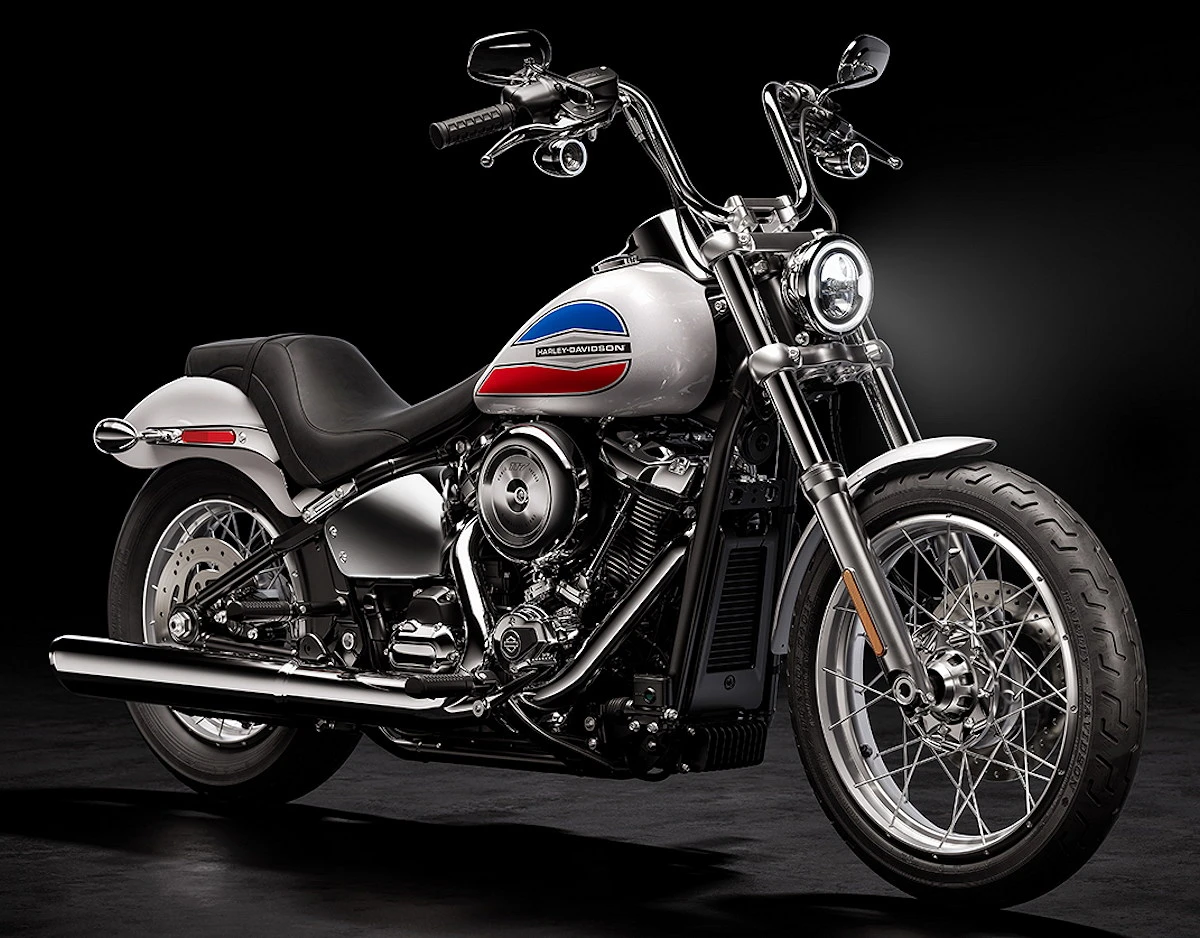 A 2026 Harley-Davidson 117 ci Super Glide motorcycle on a black background