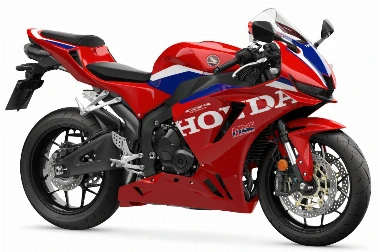 Une moto Honda CBR 600 RR de 2027 en coloris HRC rouge