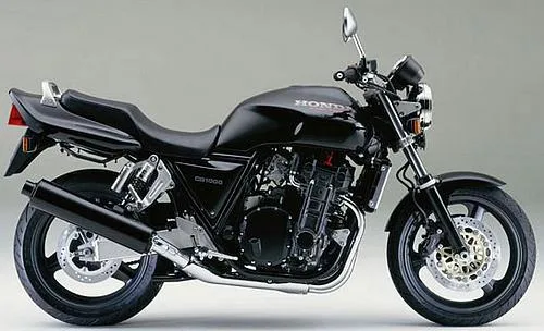 Foto de perfil del CB 1000 Big one 1997 en color negro.